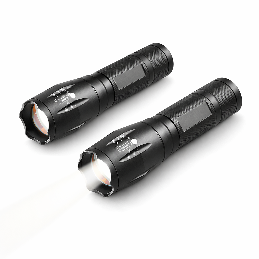 LED Ručna Lampa S1500 – Ultra Jaka, Zoom + 5 Modova (2 komada)